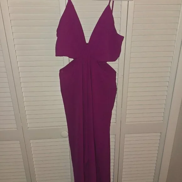 NWOT Hot Pink Cut out Cami Jumpsuit - Picture 4 of 5